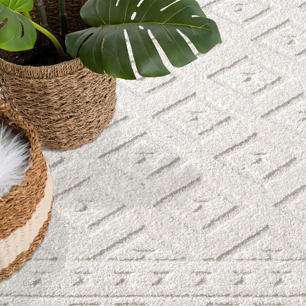 KURZFLOR-TEPPICH Lounge 9999 Creme 200 cm Rund - Creme, Textil (200/200cm) - carpet city
