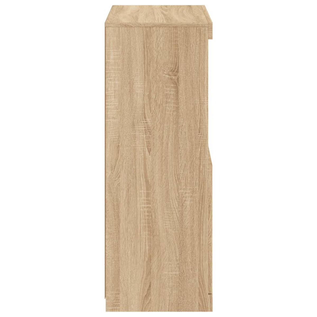 SIDEBOARD mit LED-Licht, 2 Türen 60,5/37/100 cm aus Holzwerkstoff Sonoma-Eiche Dekor - Sonoma Eiche, Holz (60.5/100/37cm) - vidaXL