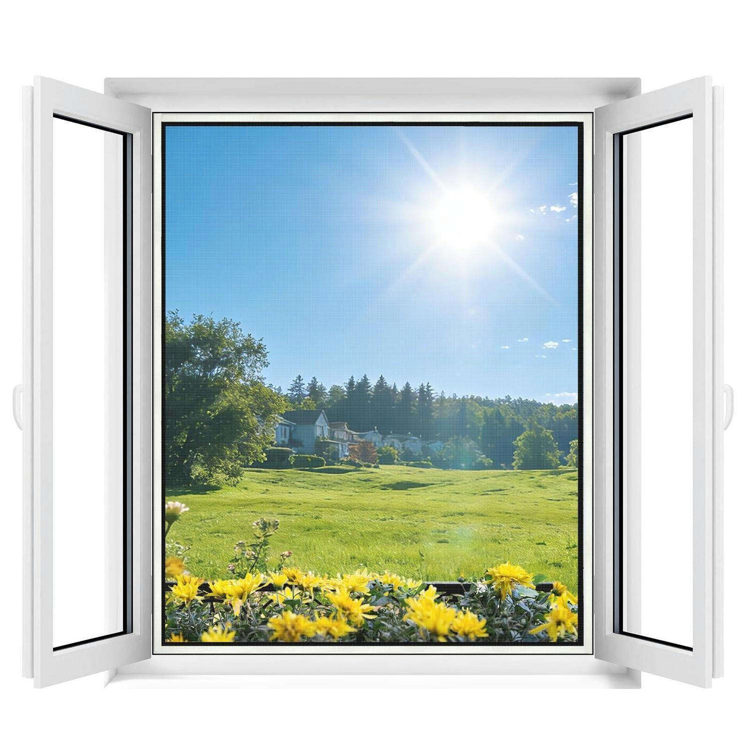FLIEGENGITTER Fenster zuschneidbar 130 x 150 cm Weiß - Weiß, Textil (130/150/1cm)