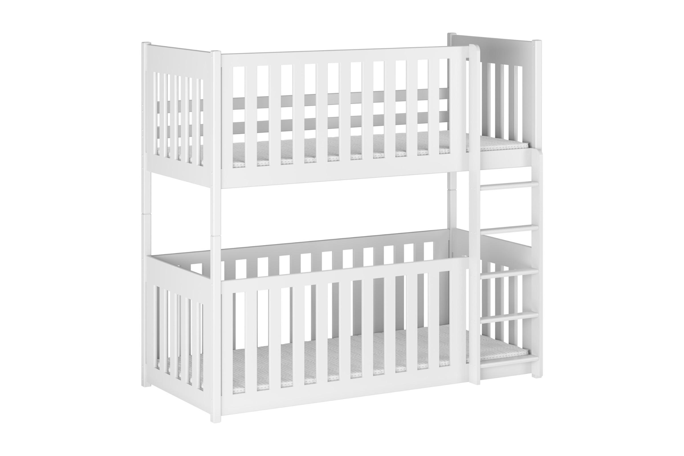 ETAGENBETT CORA 90/200 Weiß mit vollem Rausfallschutz - Weiß, Holz/Holzwerkstoff (90/200cm) - Deine Möbel 24