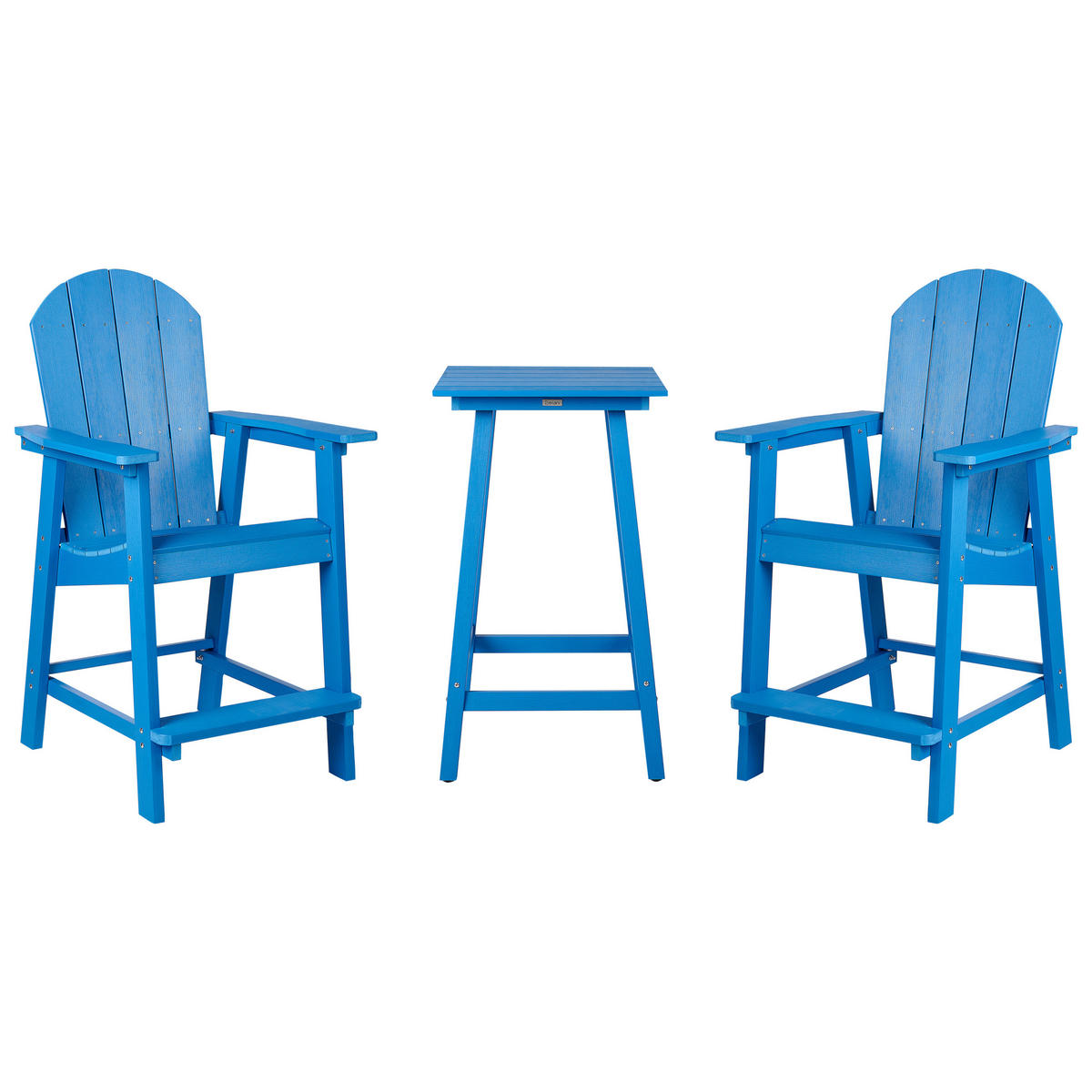 BISTRO-SET 2-Sitzer Blau Adirondack - Blau, Kunststoff - Beliani