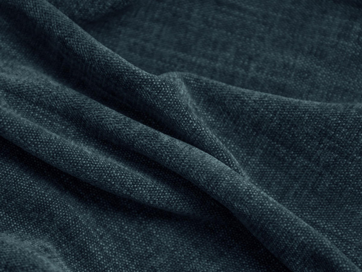 MODULARES-PANORAMASOFA links Martina aus strukturiertem Stoff jeansblau 5 Sitzplätze - Blau, Textil (280/75/406cm) - Micadoni