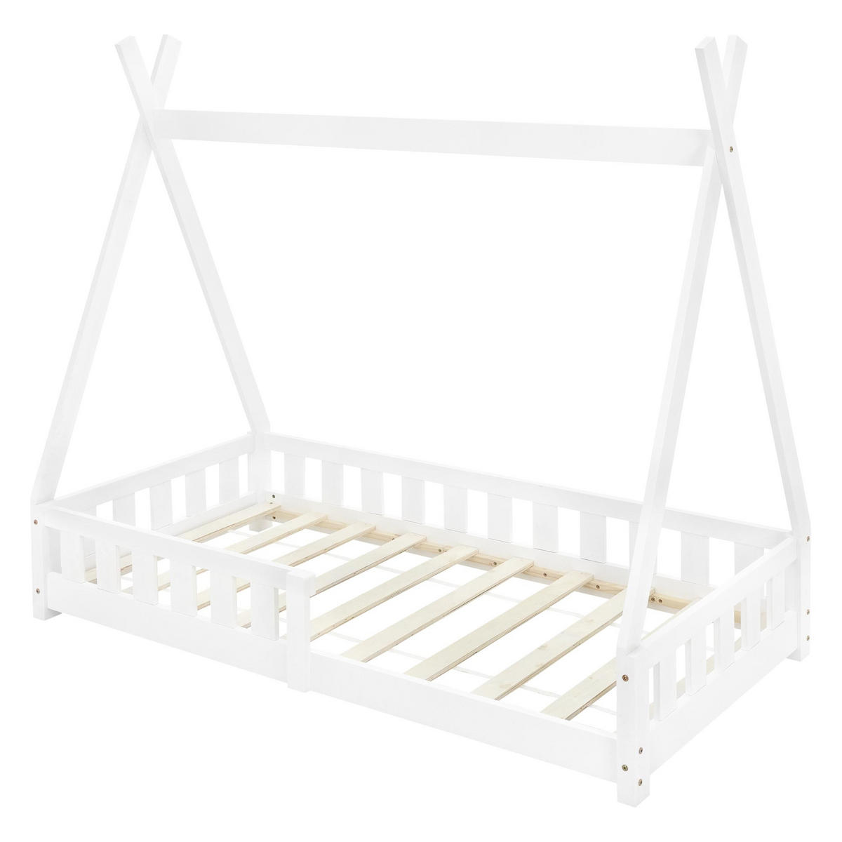 KINDERBETT Tipi 80x160 cm Weiß - Weiß, Holz (80/160cm) - ML-DESIGN