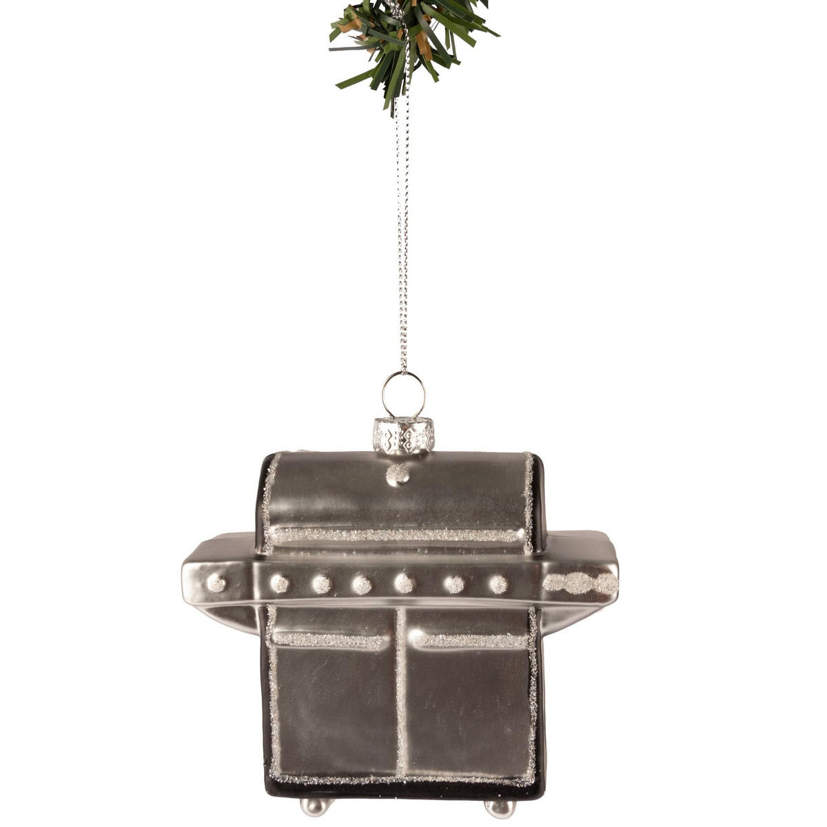 WEIHNACHTSKUGEL BBQ 11 cm - Silberfarben, Glas (4/11/1cm)