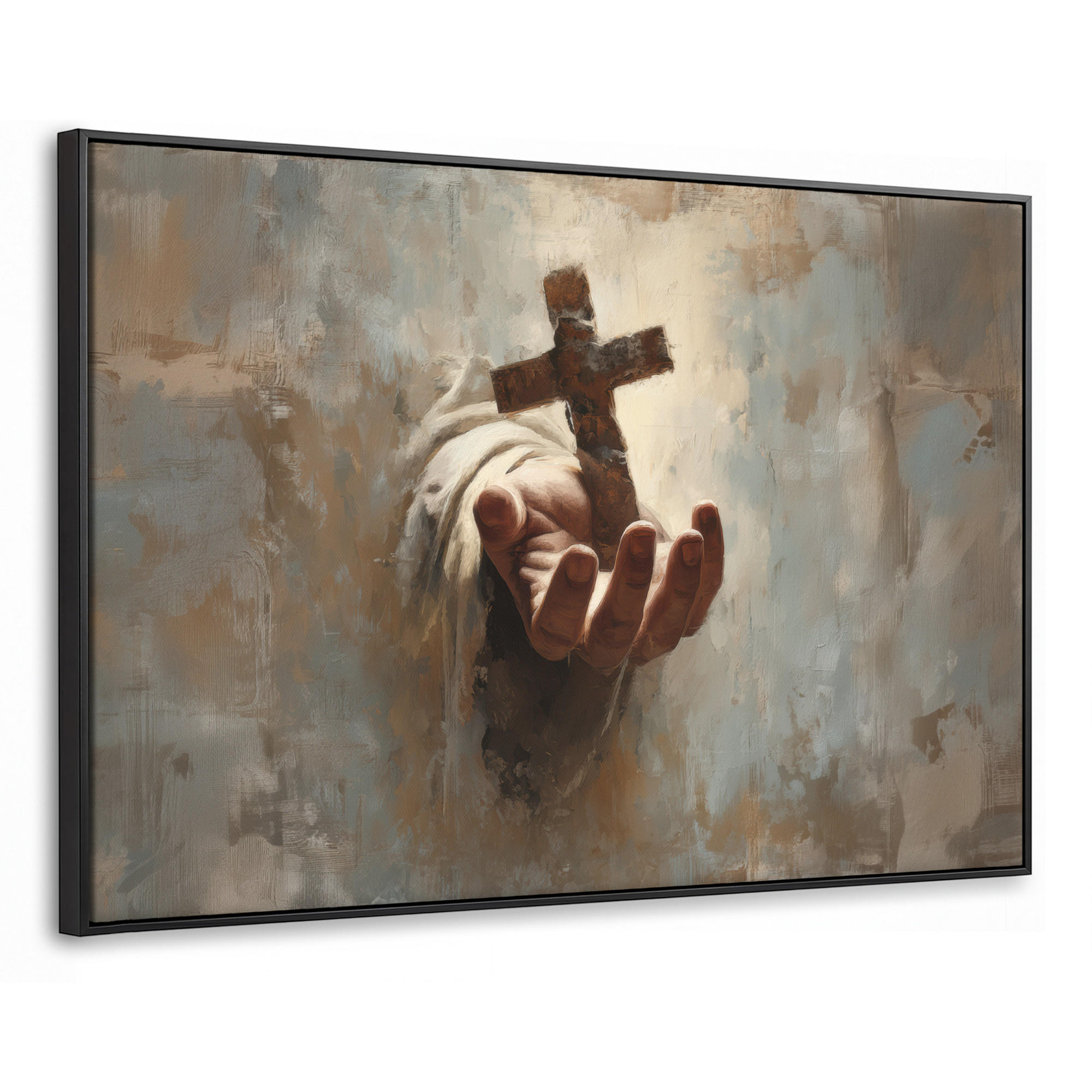 MuchoWow Leinwand Hellbraun 120x80 cm
