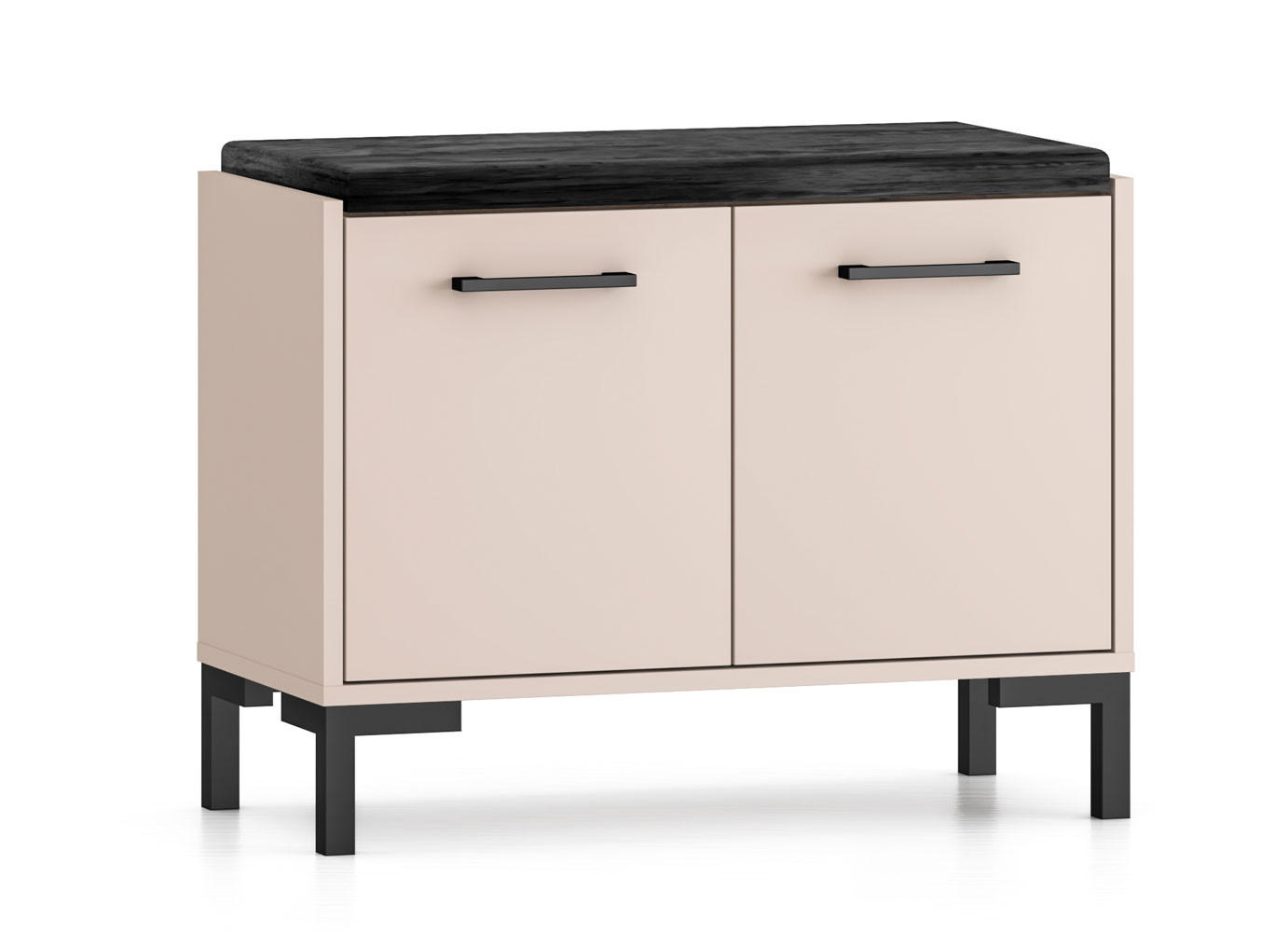 SITZBANK Oiven Cashmere 70 / 34 / 54cm - Kaschmir/Creme, Holz/Holzwerkstoff (70/54/34cm) - Feldmann-Wohnen