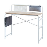 SCHREIBTISCH Dyrøy - Eichefarben/Weiß, Metall (46/98/98cm) - [en.casa]