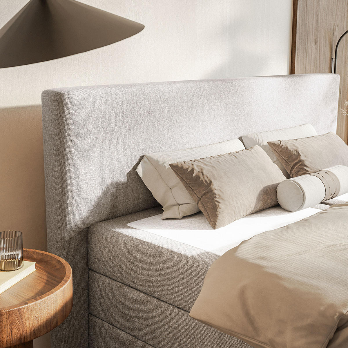 BOXSPRINGBETT VELIPOJA EASY CLEAN 160x200 cm, Beige - Beige, Textil (160/200cm) - Fedve