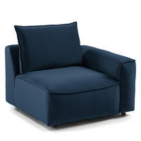 MODULSESSEL - Dunkelgrau, Holz/Textil (104/82/99cm) - home24