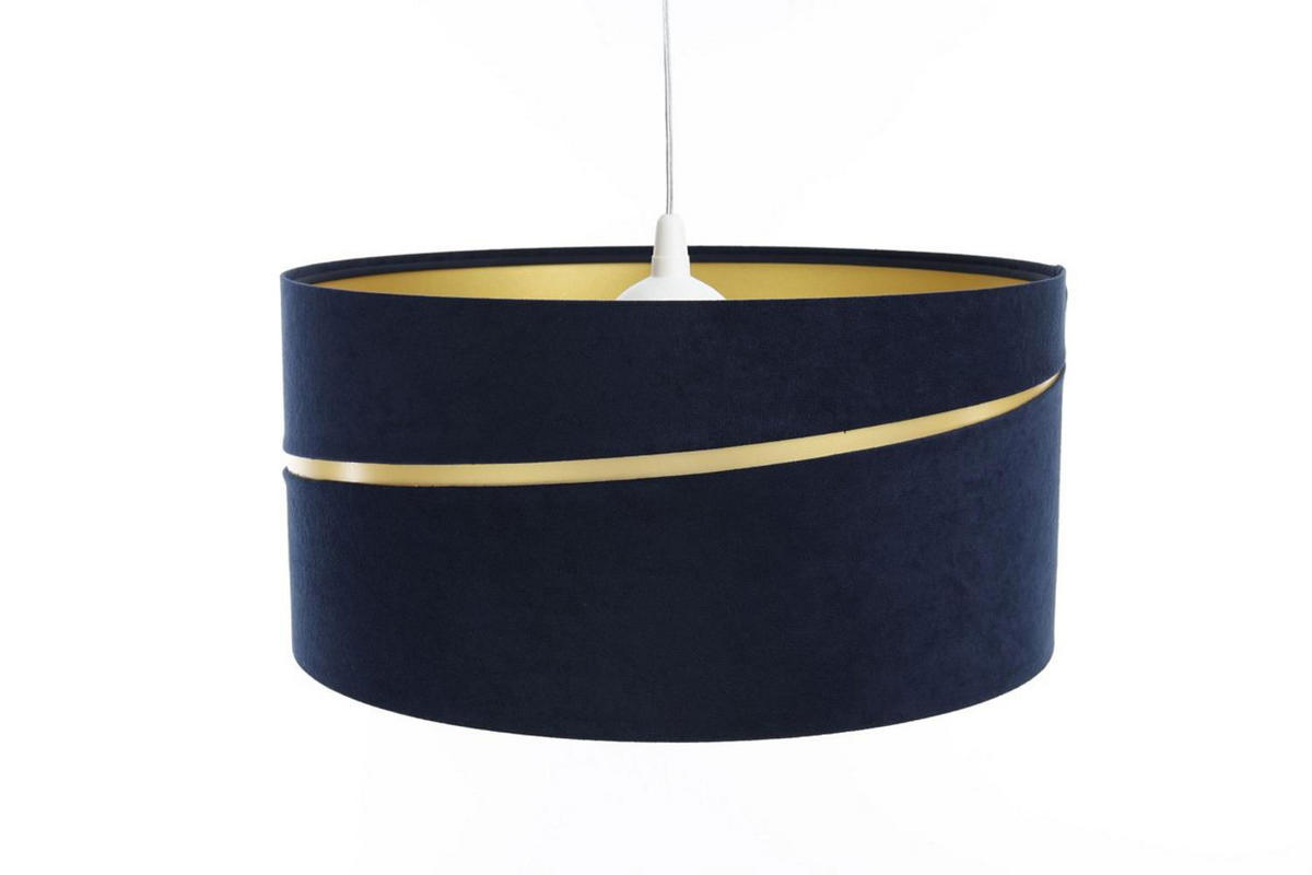 HÄNGELEUCHTE Blau 40/20 cm - Blau/Goldfarben, Kunststoff (40/0.4/20cm) - ONZENO