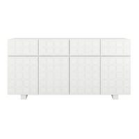 SIDEBOARD Cubo Long, Geometrische 3D Fronten, 169 cm, Weiß - Weiß, Holz/Holzwerkstoff (168.9/83.8/41.8cm) - Skandica