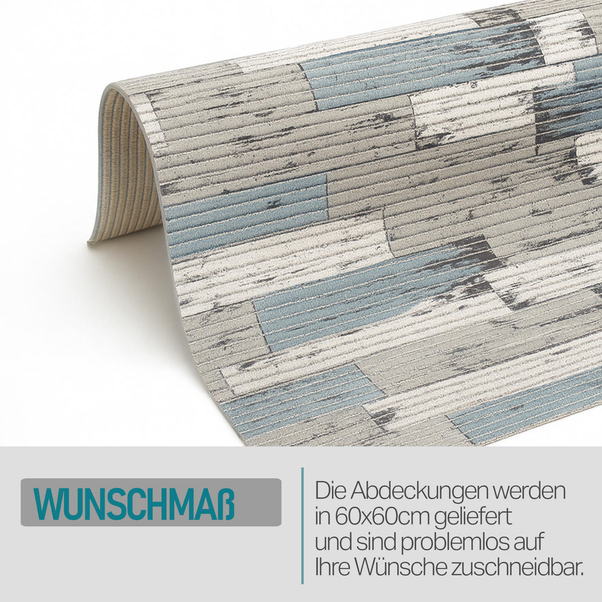 WASCHMASCHINENAUFLAGE 60x60 cm Klinker Grau - Blaugrau, Kunststoff (60/60cm) - Bestlivings