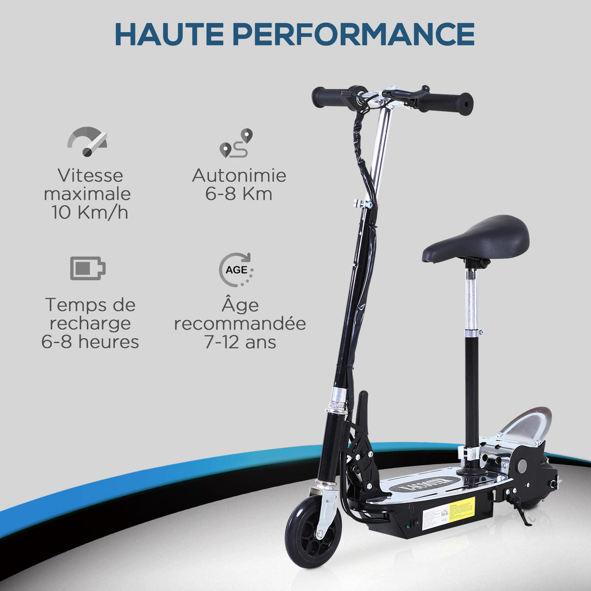 ELEKTROTROLLER DE-16926 120 W klappbar Schwarz - Schwarz, Metall (81.5/38/94cm) - ComfortXL