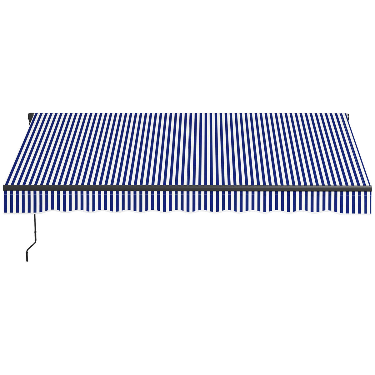 SONNENMARKISE Markise Terrassenmarkise, inkl. Handkurbel, wetterbeständig, 247 cm x 295 cm, Blau + Weiß - Blau, Textil (295/1/247cm)