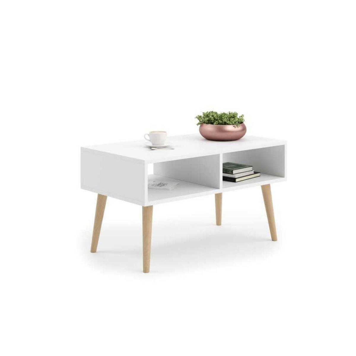COUCHTISCH Sandi - Weiß, Holzwerkstoff (55/90/55cm) - RAUMHIRSCH FURNITURE