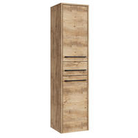 BADEZIMMERSCHRANK Florence mit 2 Türen Kastanien Eiche - 30 x 35 x 130 cm - Kastanienfarben/Eichefarben, Holz (30/130/35cm) - Badplaats