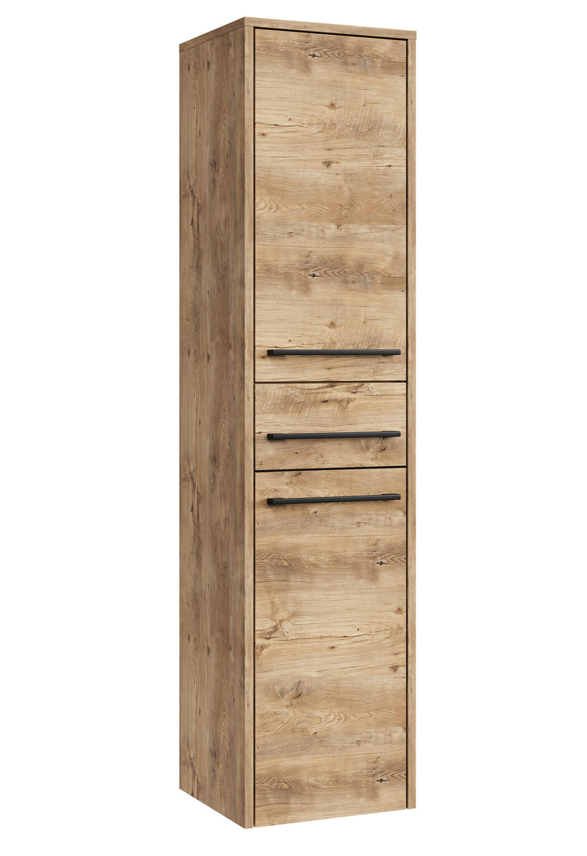 BADEZIMMERSCHRANK Florence mit 2 Türen Kastanien Eiche - 30 x 35 x 130 cm - Kastanienfarben/Eichefarben, Holz (30/130/35cm) - Badplaats