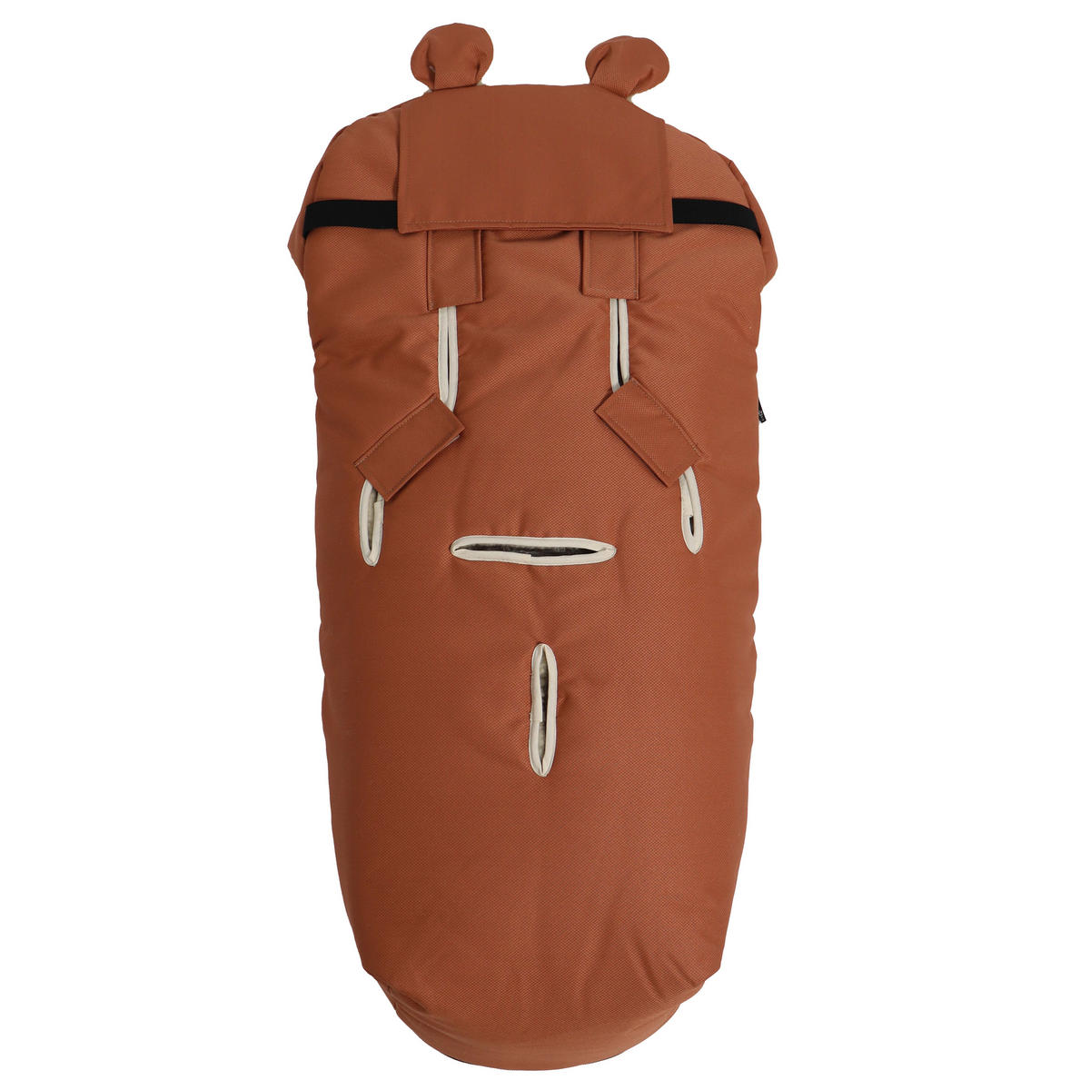 KINDERWAGENFUSSSACK XL EARS WOOL, coral gold - Orange, Naturmaterialien (43/93cm) - Kaiserbaby