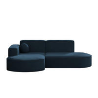 GARTENECKSOFA L-Form Designer Modena Studio Patio Marineblau Links - Blau, Holz/Textil (165/78/236cm) - Kaiser Möbel