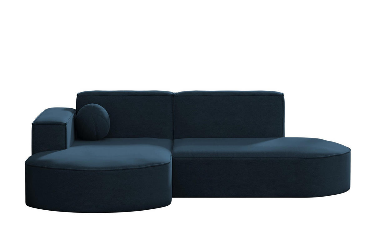 GARTENECKSOFA L-Form Designer Modena Studio Patio Marineblau Links - Blau, Holz/Textil (165/78/236cm) - Kaiser Möbel