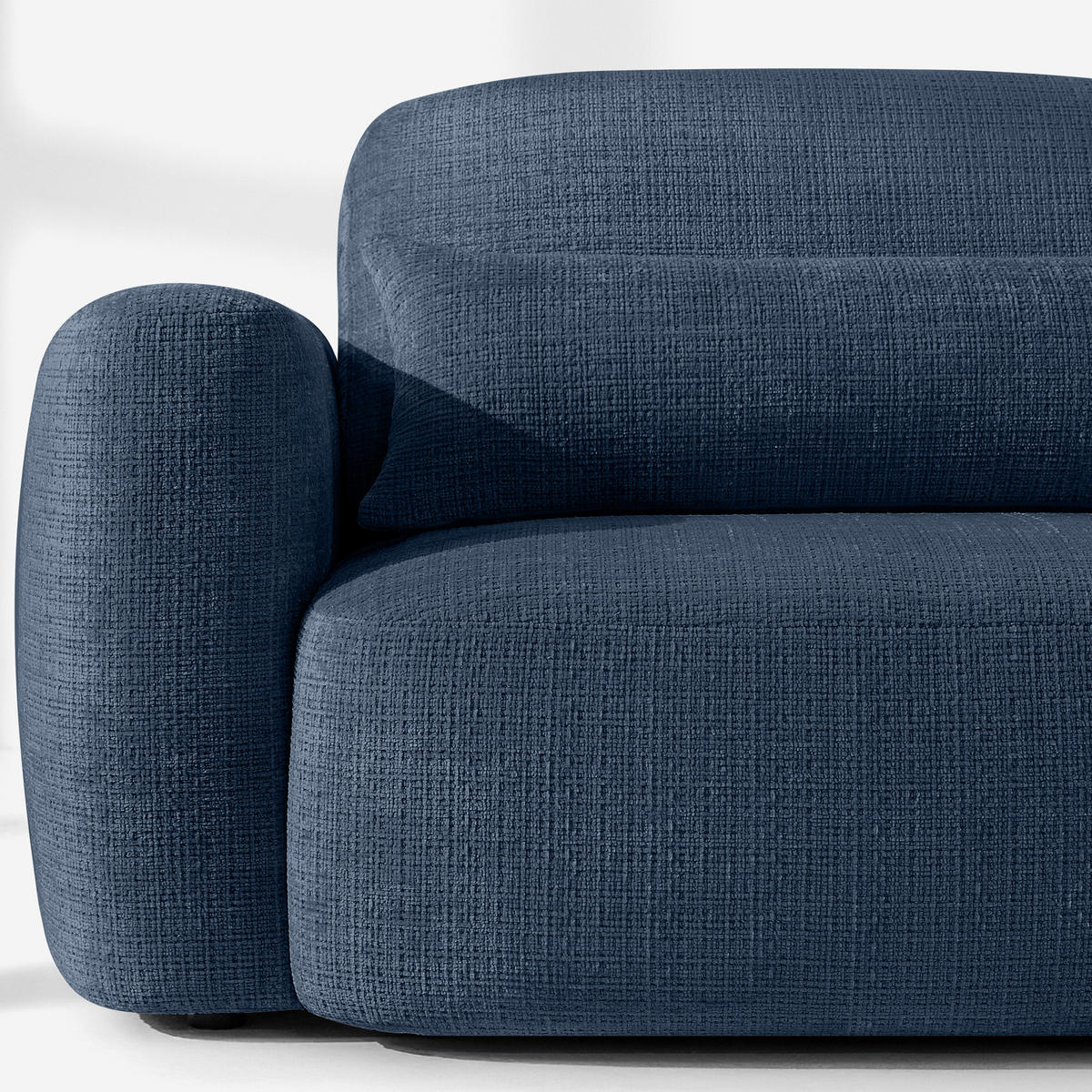 SOFA 3 ELOSA - Dunkelblau, Holz/Textil (245/85/115cm) - KONSIMO®