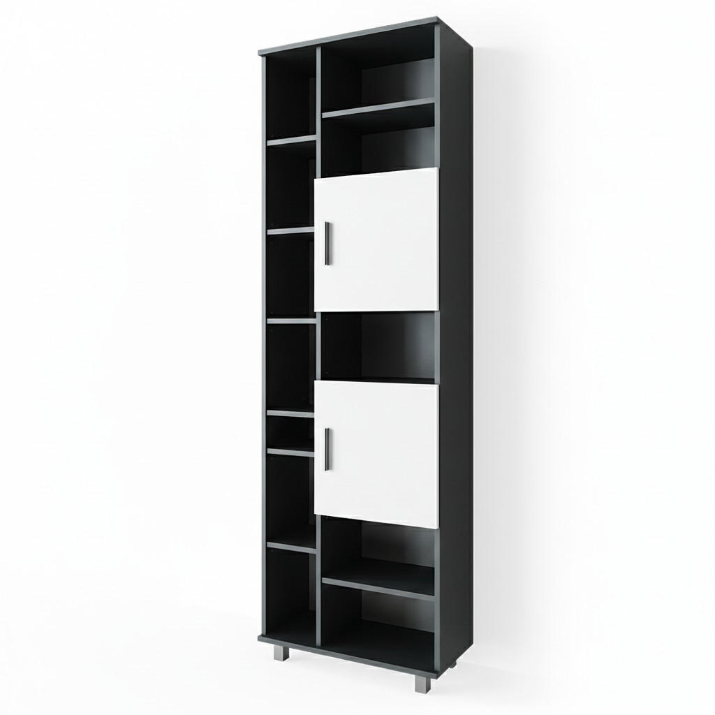 BADRUMSSKÅP Ilias Antracit/vit 60x190 cm Antracit, Vit 190/60/30 cm