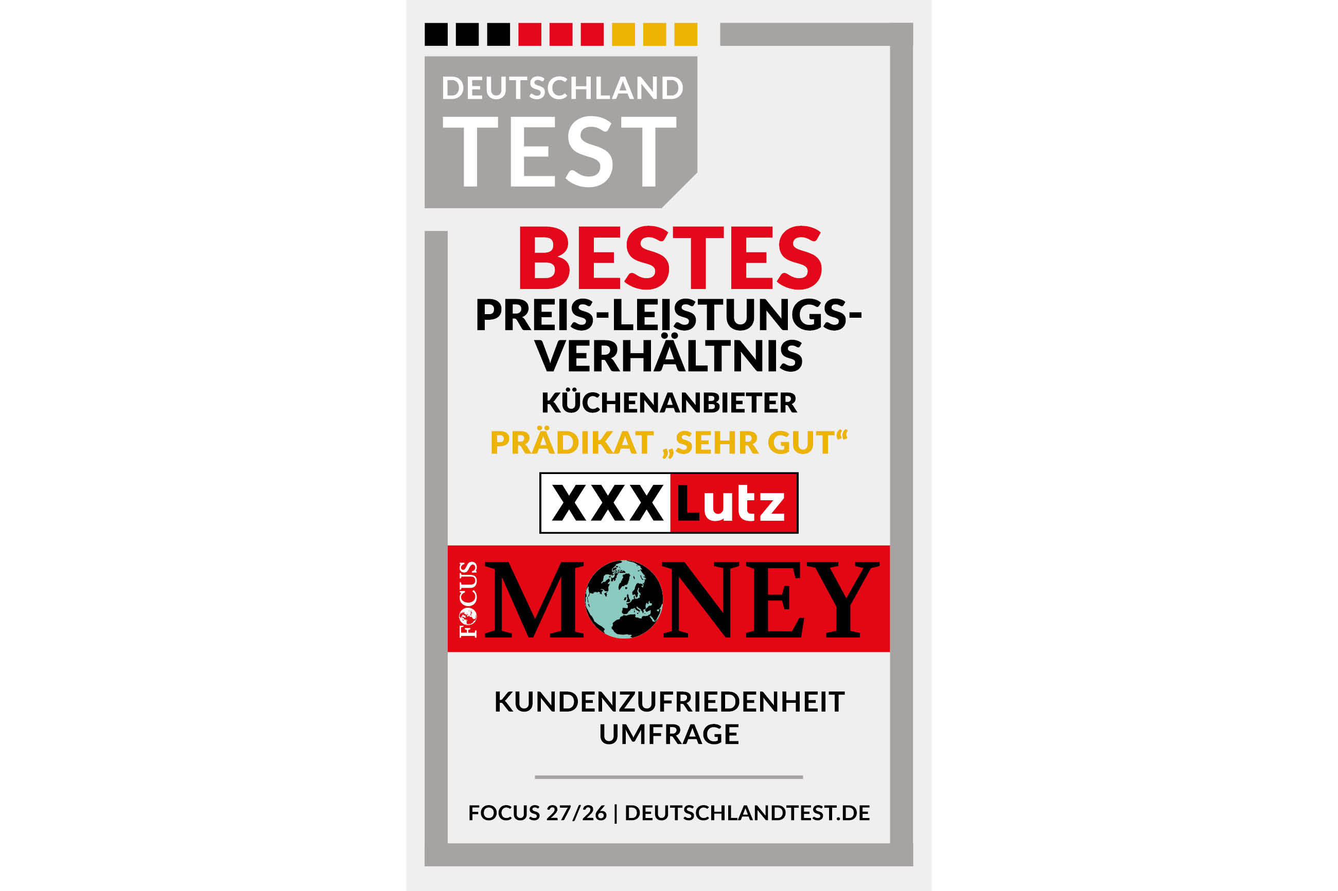 Bestes Preis-Leistungs-Verhältnis als Küchenanbieter Prädikat "Sehr Gut"