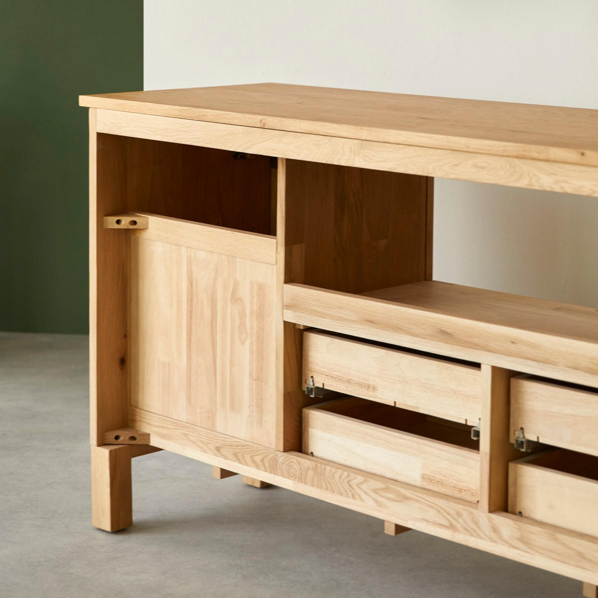 WASCHTISCHUNTERSCHRANK Soho Natur aus Eiche - Naturfarben, Holz (165/75/43cm) - Tikamoon
