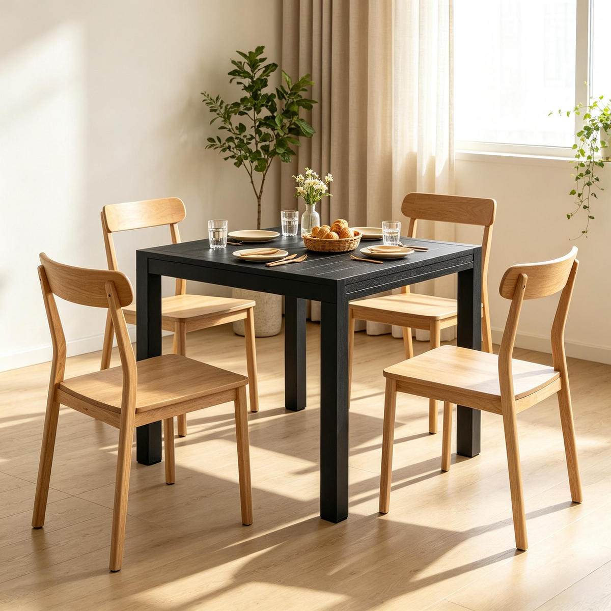 ESSTISCH 160/80/75 cm, Schwarz - Schwarz, Metall (160/80/75cm)