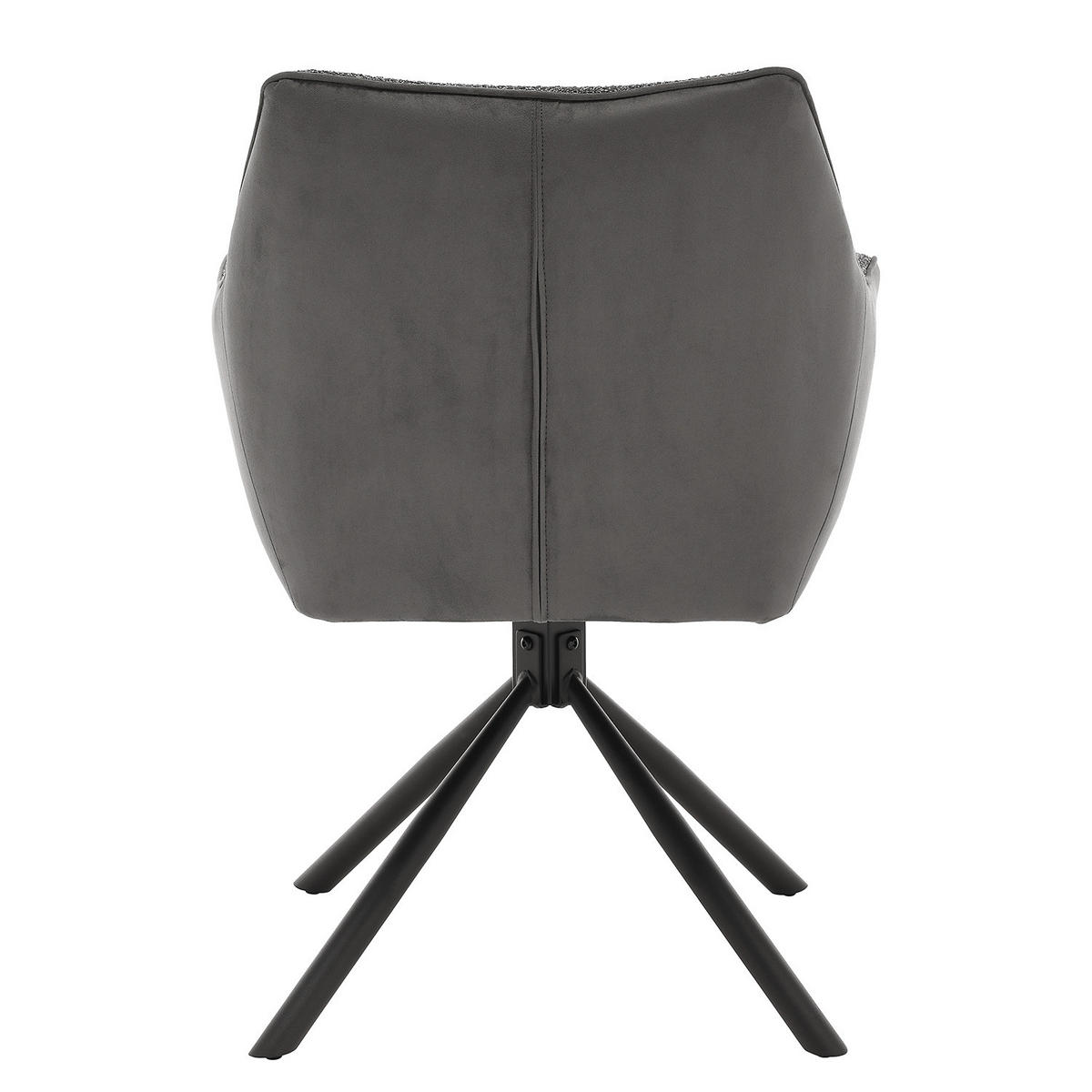 ARMLEHNENSTUHL - Drehbar - Graphitfarben, Textil/Metall (63/87/61cm) - home24