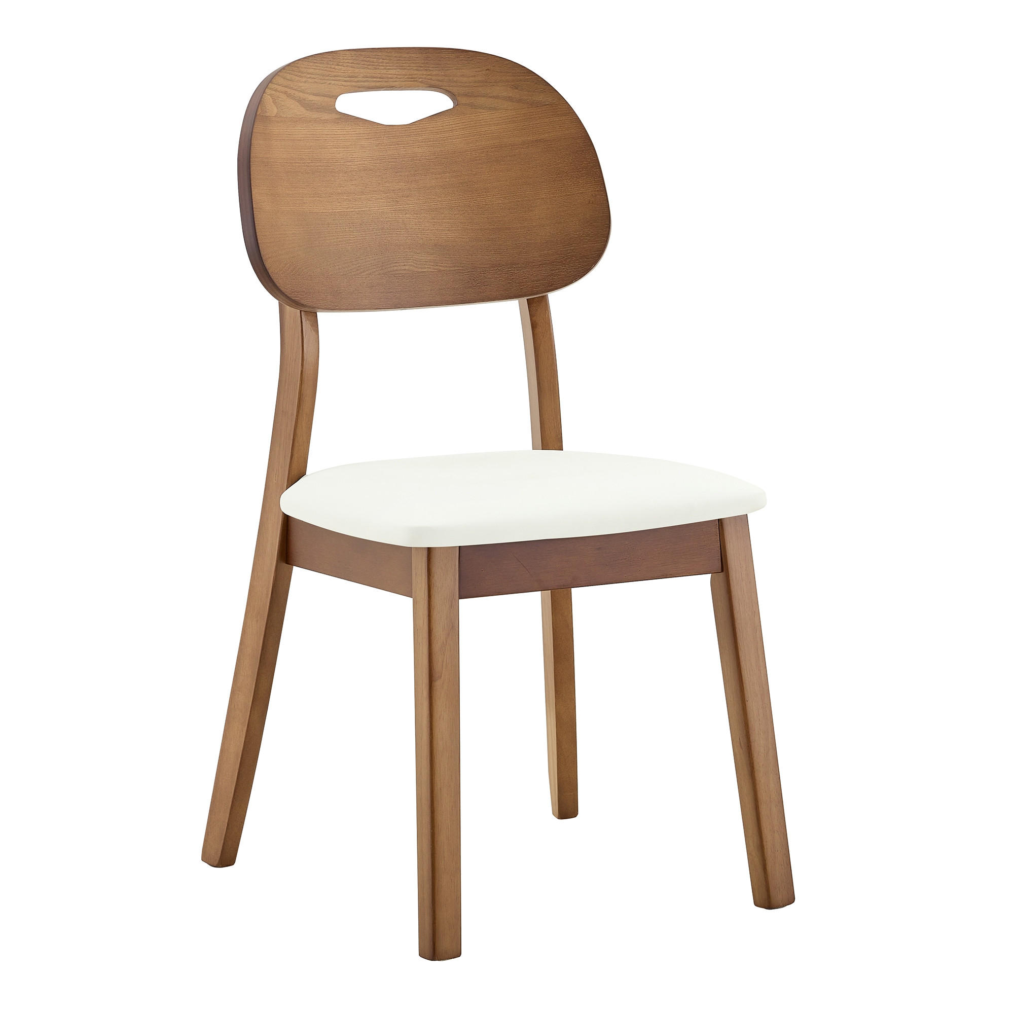 STUHL-SET DE-36737 2 Stück mit ovaler Rückenlehne und Tragegriff Weiß - Weiß, Holzwerkstoff (44/88/50cm) - ComfortXL