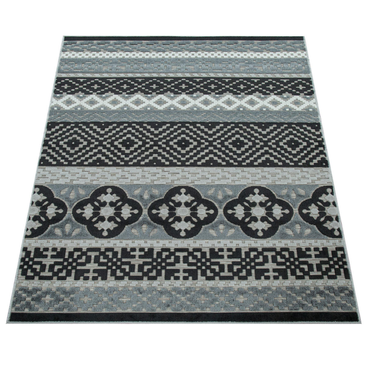 OUTDOORTEPPICH 200/290 cm Charleroi 491 - Schwarz, Textil (200/290cm) - Paco Home