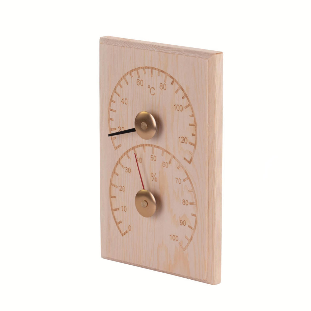 SAUNATERMOMETER-HYGROMETER Kiefernholz - Beige, Holz (12.5/18/1cm)