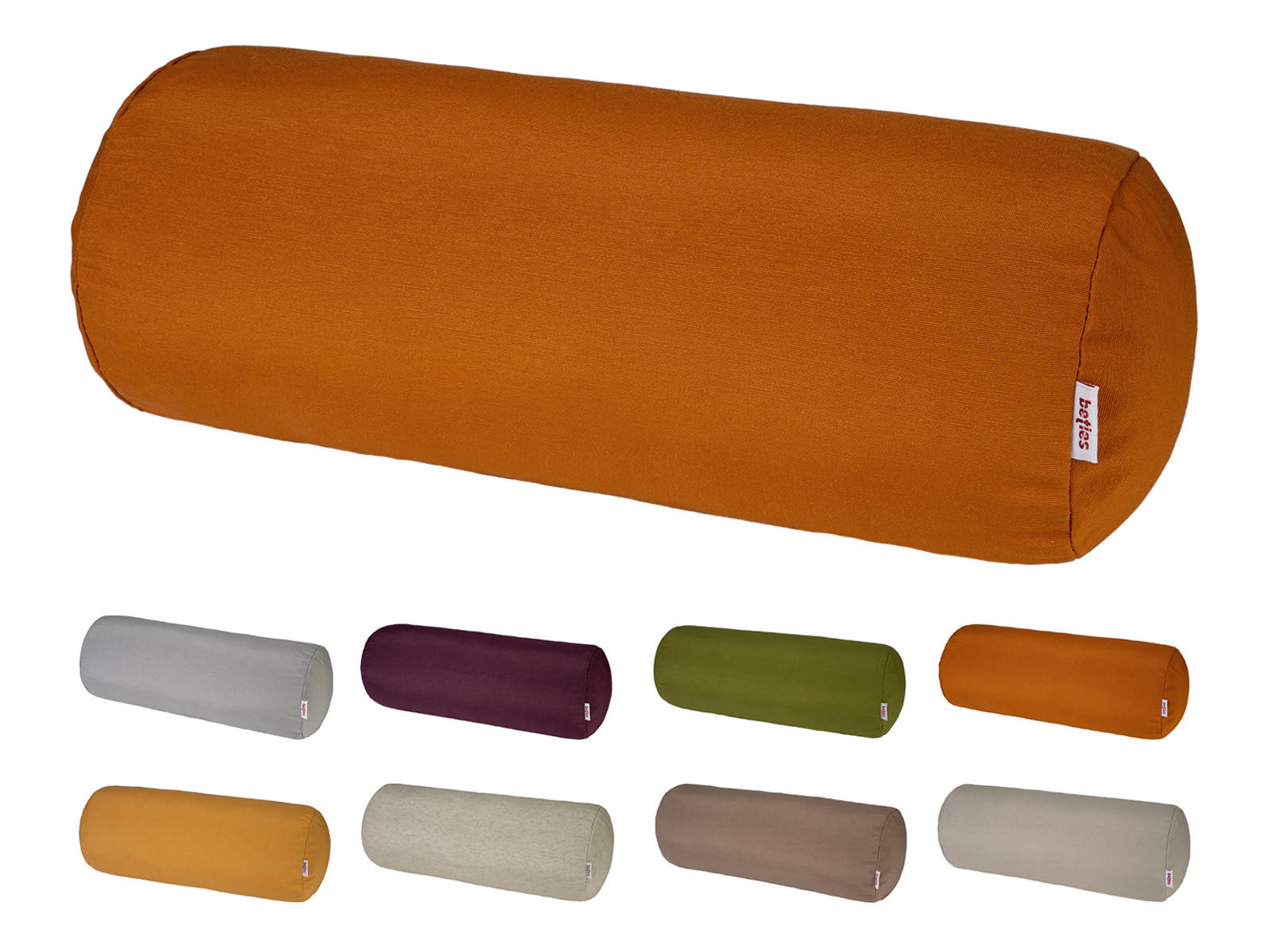 NACKENROLLENHÜLLE Wunschton sanddorn-orange 15/40 cm - Orange, Textil (15/40cm) - beties Heimtextil