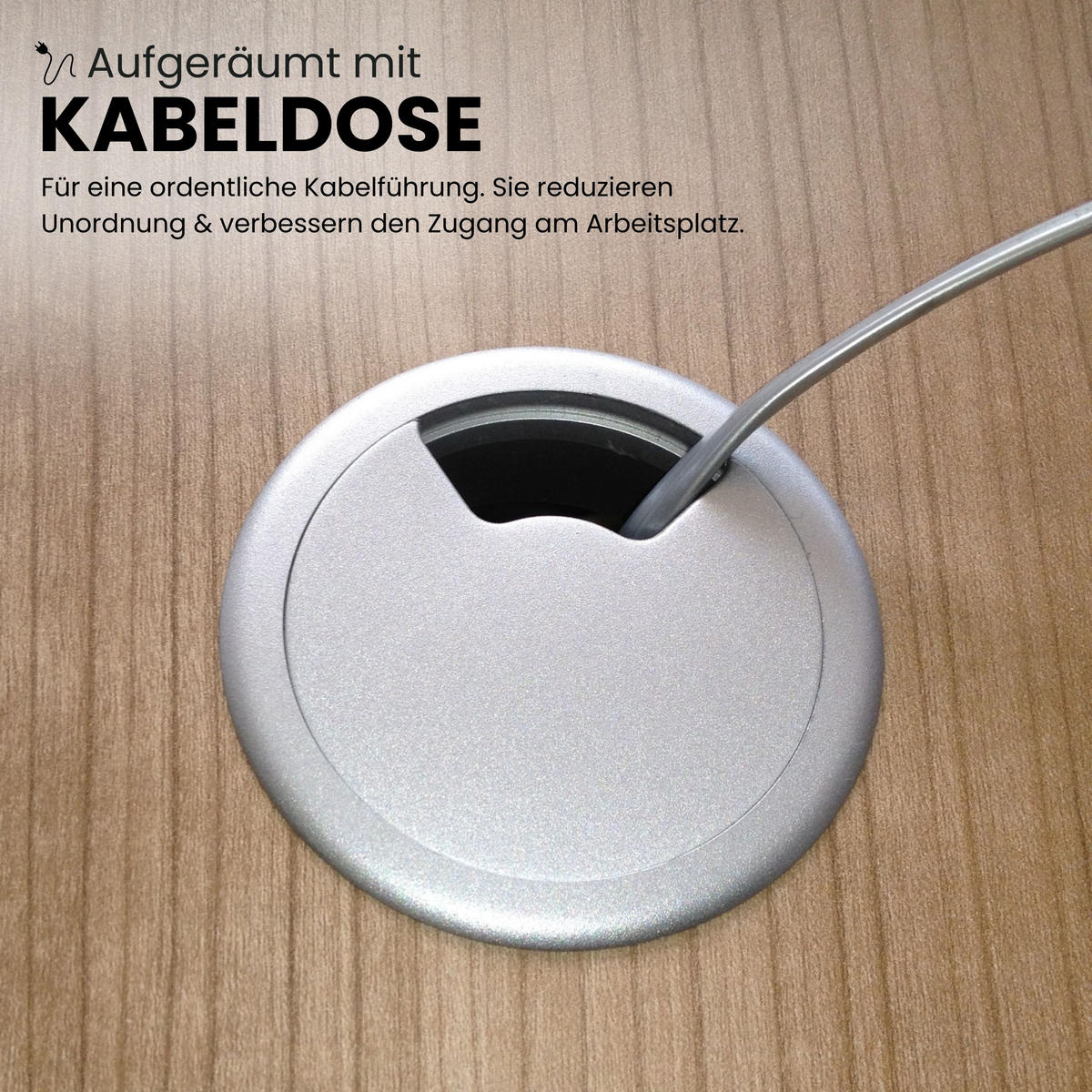 KONFERENZTISCH elektrisch XDSM22 103/220/74 cm in Ahornfarben/Silberfarben - Silberfarben/Ahornfarben, Holzwerkstoff (103/220/74cm) - bümö
