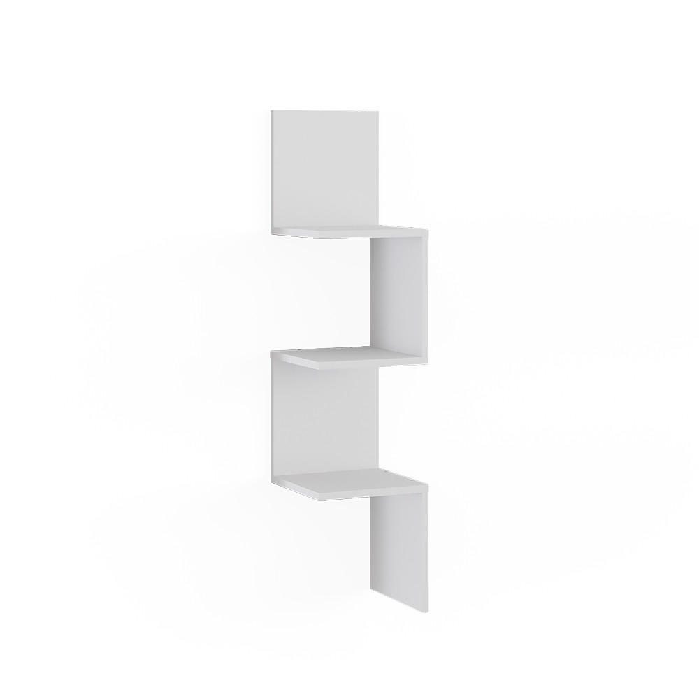 ECKREGAL Paolo Weiß 28 x 116.4 cm - Weiß, Holzwerkstoff (28/116.4/28cm) - Vicco