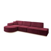 ECKSOFA Ottomane Links ARRIO-L2 - 328x171x83 cm Bordeauxrot - Bordeaux, Holzwerkstoff/Textil (328/171cm) - ALTDECOR