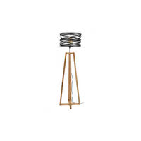 STEHLAMPE DALIAN Schwarz Holz - Schwarz, Holz (41/41/135cm) - KAWOLA