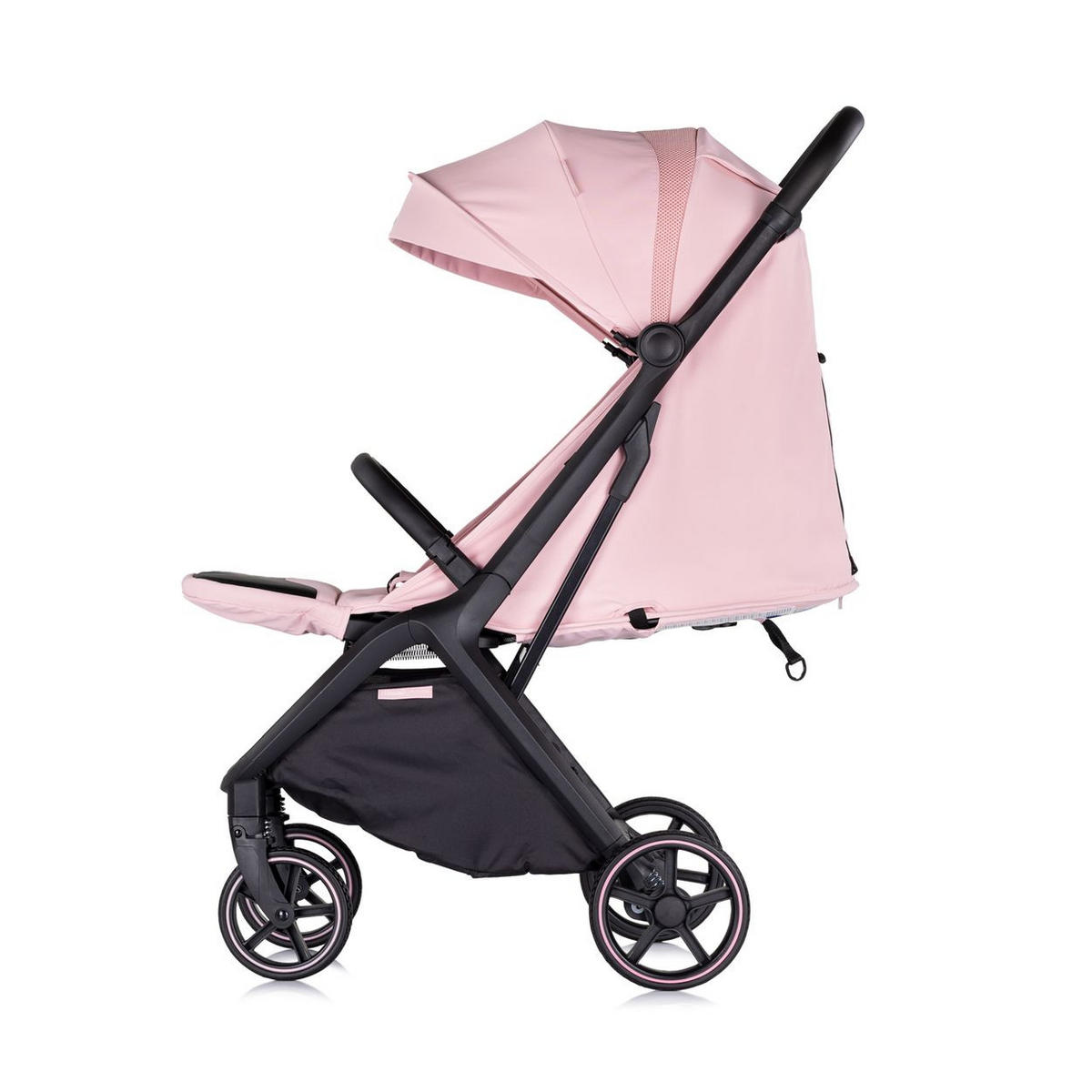 KINDERWAGEN Diamond rosa Aluminium, PU-Räder, 5-Punkt-Gurt, Sicherheitsgurt, Hinterradbremse - Rosa, Metall (76/50/109cm) - Chipolino