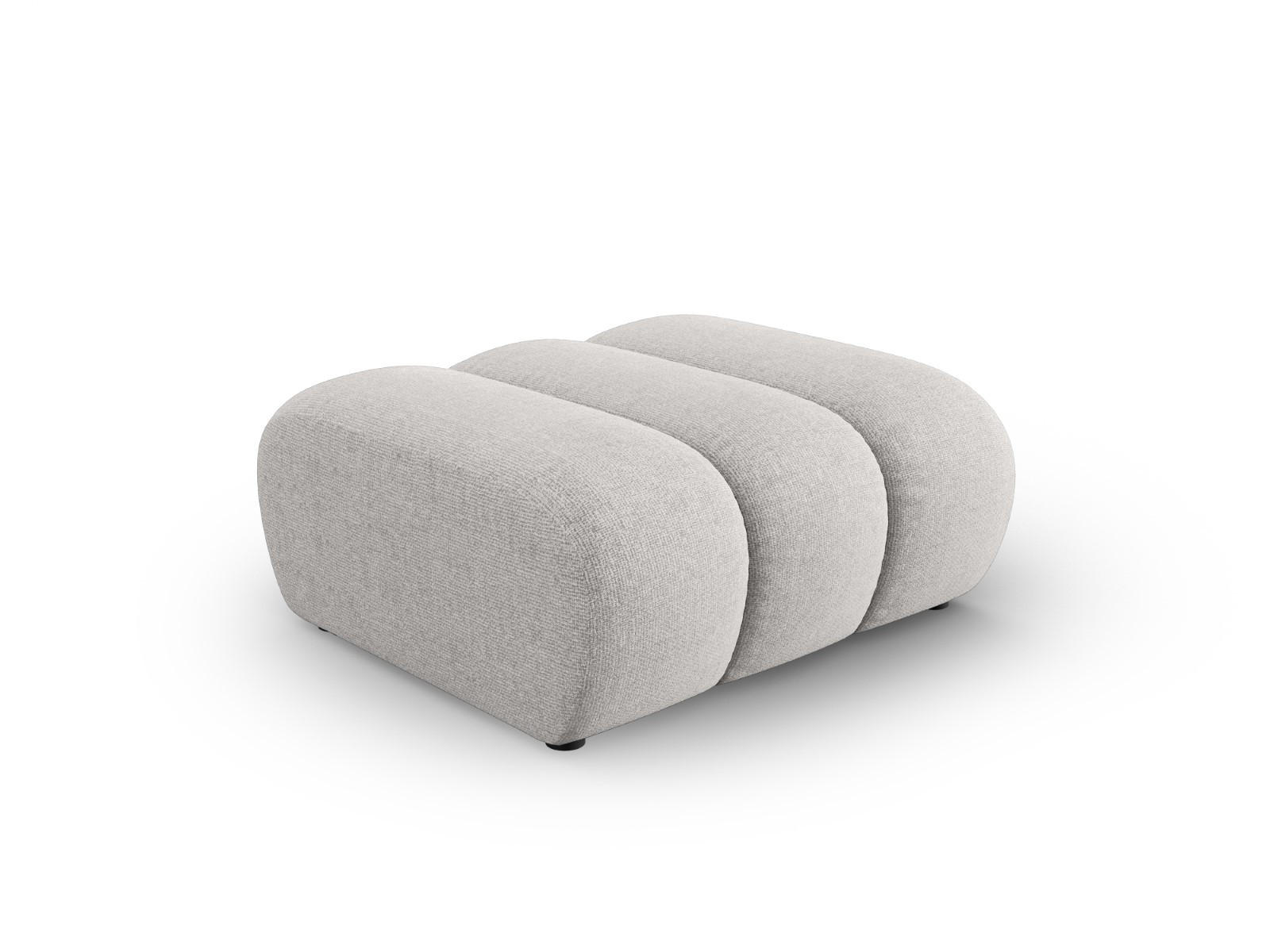 POUF Lupine aus Chenille-Stoff hellgrau - Hellgrau, Textil (95/43/92cm) - Micadoni