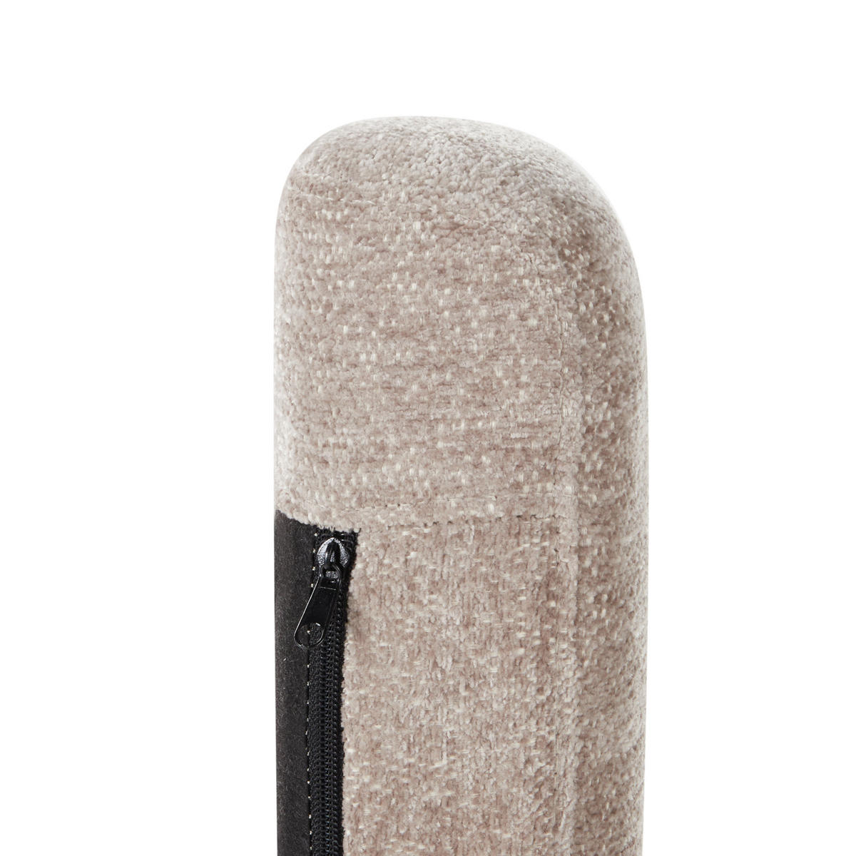 SCHAUKELSTUHL Taupe Kvelia - Taupe/Schwarz, Textil (67/106/92cm) - Beliani