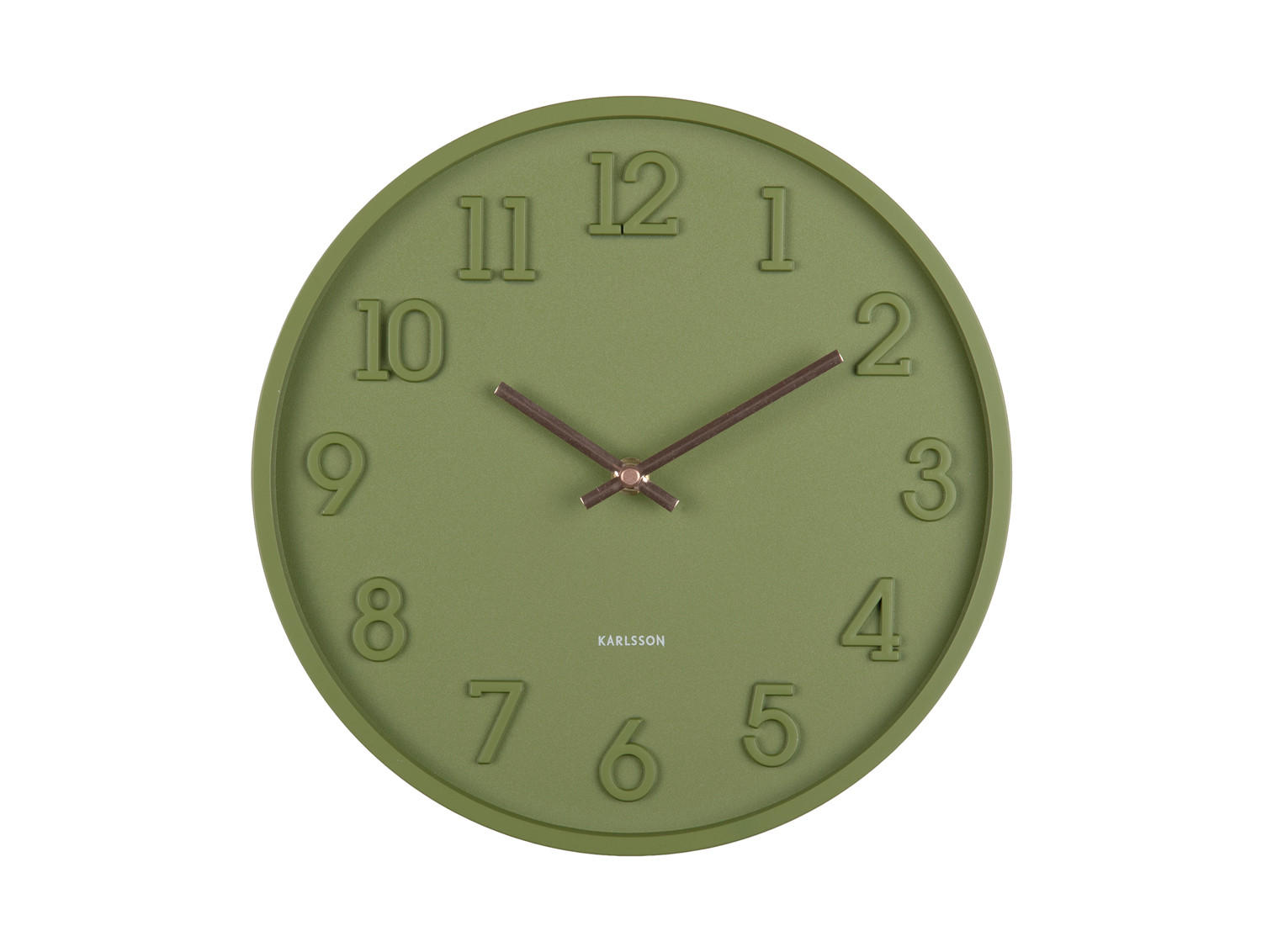 WANDUHR Calma 3.8/30/30 cm - Grün, Kunststoff (30/30/3.8cm) - Karlsson