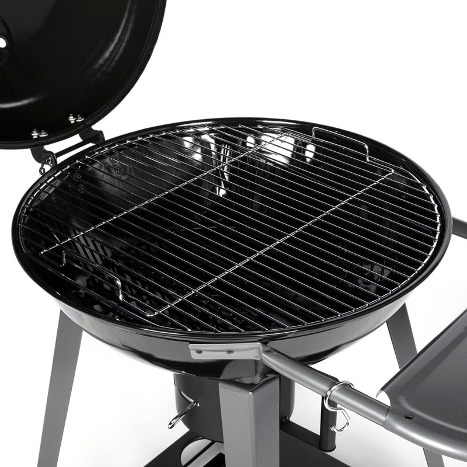 HOLZKOHLEGRILL Yutan Schwarz - Schwarz, Metall (64/103.5/92.5cm)