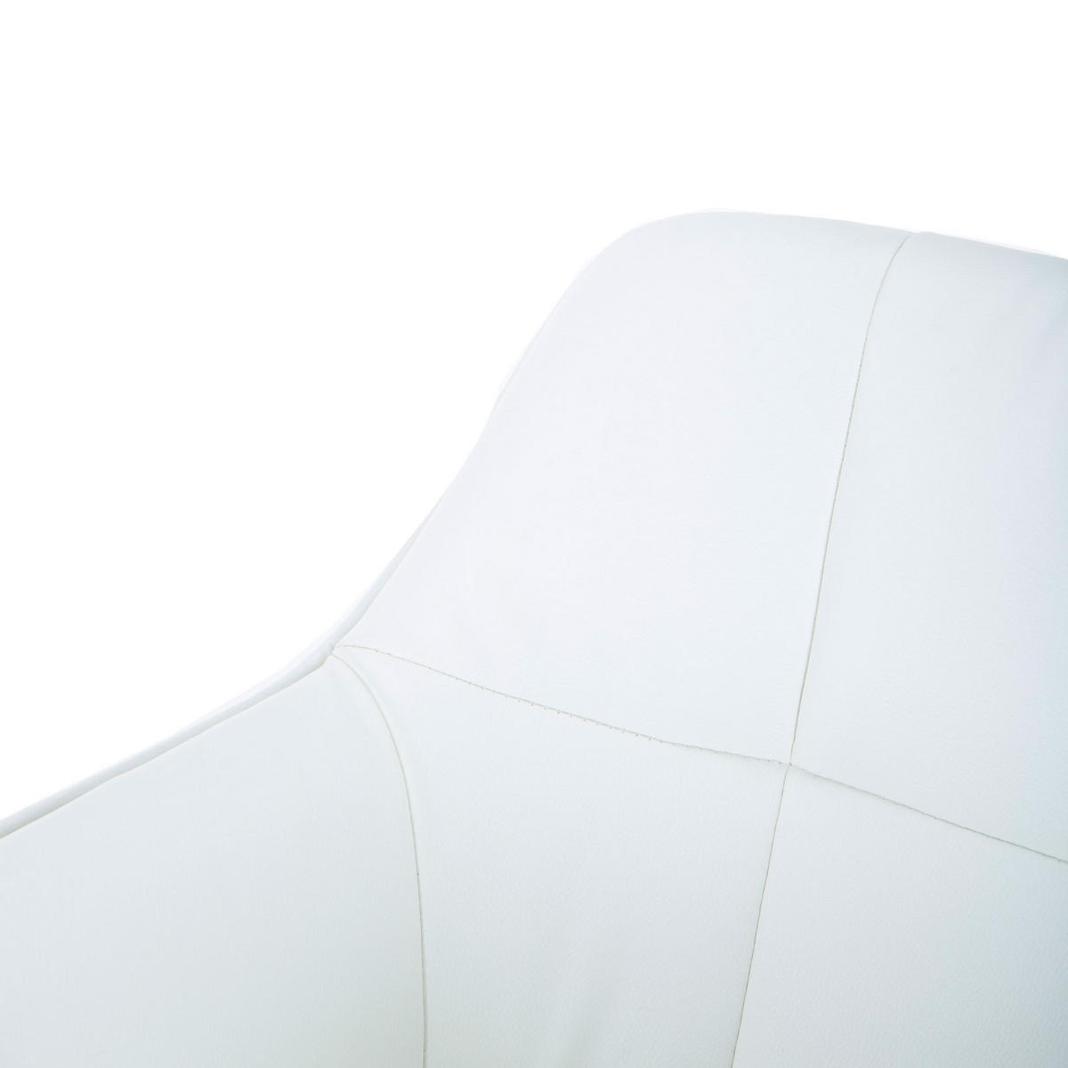 DREHSTUHL JAKE Kunstlederbezug weiß - Weiß, Textil (61/95/57cm) - SVITA