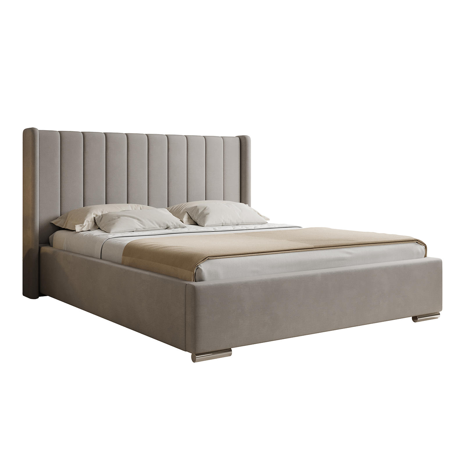 POLSTERBETT PAMBRIA 140x200 cm, Beige - Beige, Textil (200/140cm) - Fedve