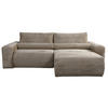 ECKSOFA Leo Dunkelbeige beidseitig montierbar - Sandfarben/Beige, Kunststoff/Textil (255/85cm) - Selsey