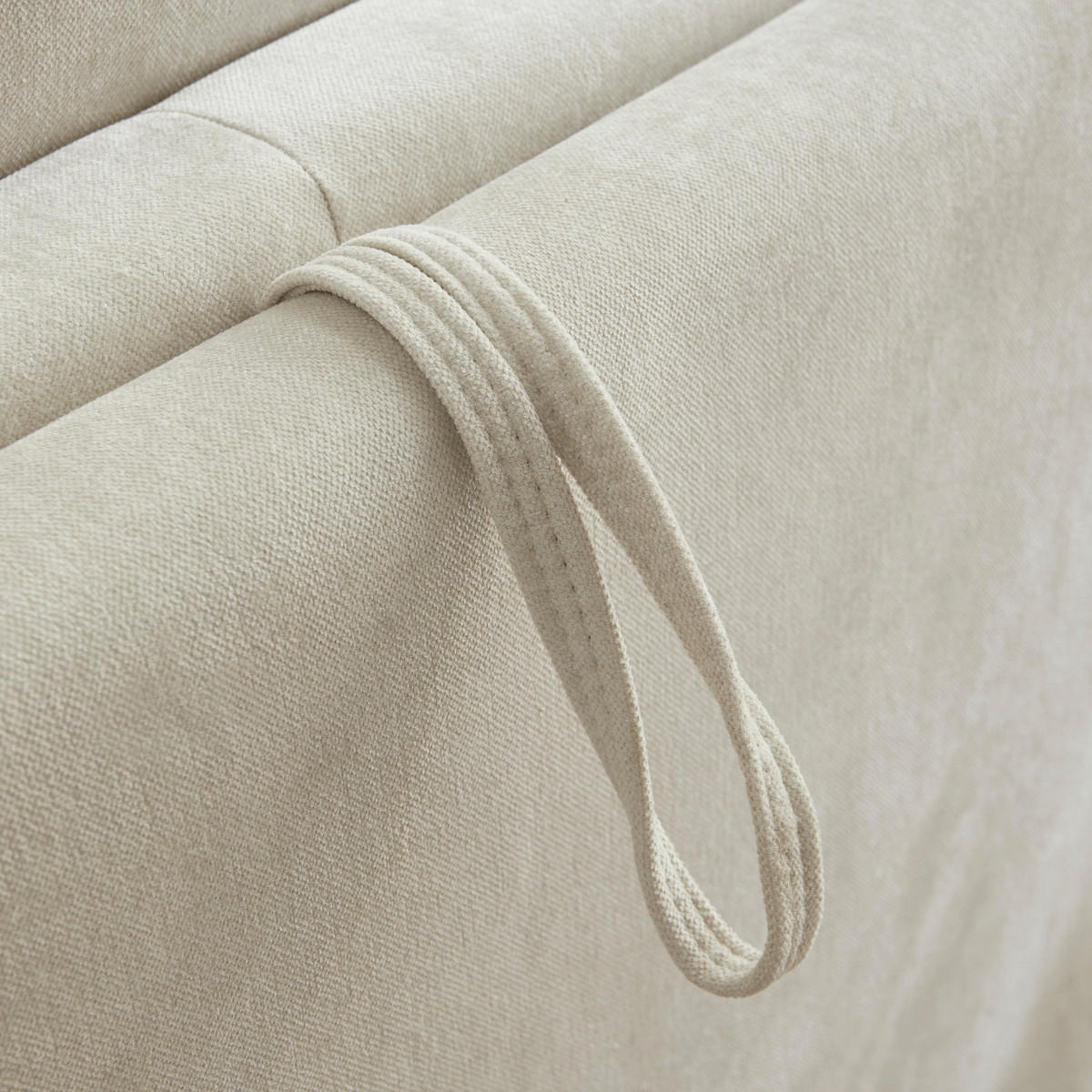 SCHLAFSOFA 3-sitzer mit express-Öffnung in stoff mika 185/104/90 cm - Beige, Holz (185/90/104cm) - Calicosy