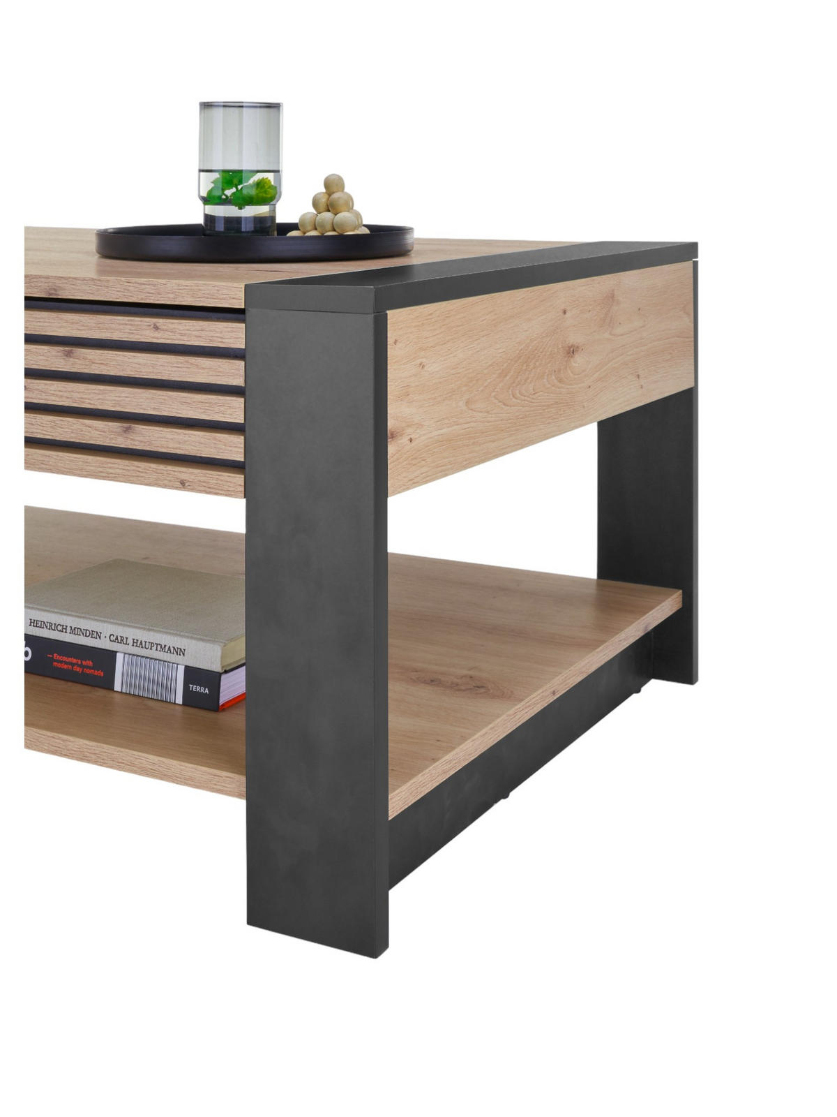 COUCHTISCH Artisan Eiche Dekor 108/60/42 cm - Eichefarben, Holz (60/108/42cm) - moebel dich auf