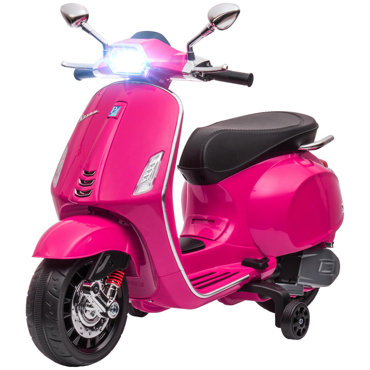 ELEKTRO-KINDERAUTO DE-13036 Stützräder Rosa - Pink, Kunststoff (107/47/73cm) - ComfortXL