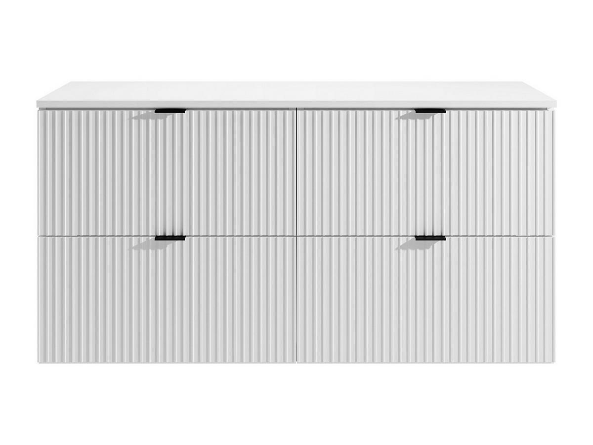 WASCHBECKENUNTERSCHRANK - 120cm x 47cm - MDF - weiß - ZEVINI - Weiß, Holz (120/60/47cm) - Vente-Unique